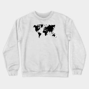 Minimalist World Map Crewneck Sweatshirt